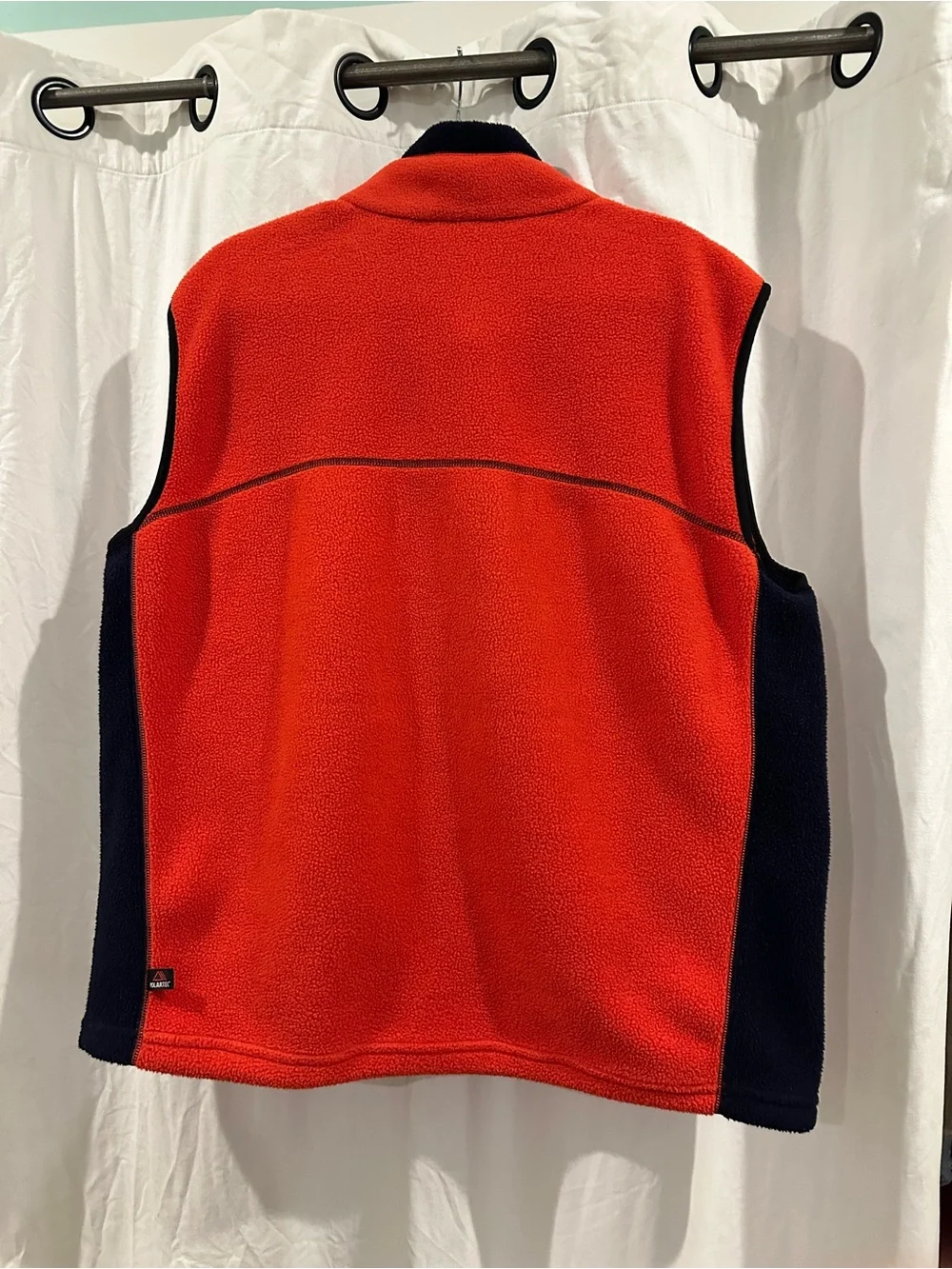 Timberland Red Fleece Vest with Navy Panels
